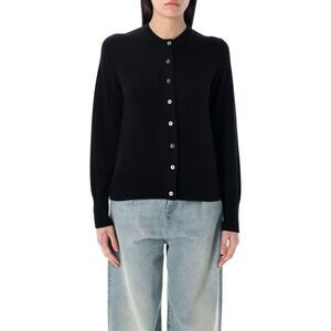 RHEA Women's Button-Front Crew Neck Cardigan Women BLACK Sweaters & Knitwear
